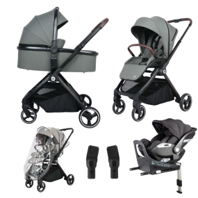 Topmark Kinderwagen 3 In 1 Diaz Green + Cabino Autostoel 360 I-Size & Base