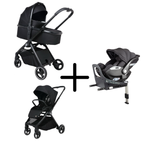 Topmark Kinderwagen 2 In 1 Diaz Black + Cabino Autostoel 360 I-Size & Base