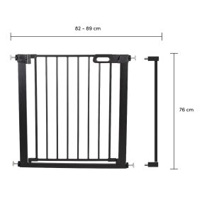 XAdventure Verstelbaar Traphek + Verlengstuk Zwart 82-89 cm