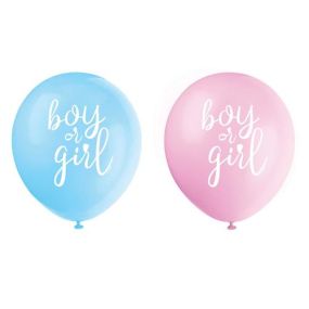 Ballonnen Gender Reveal Boy or Girl 30 cm 8 Stuks