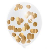 Confetti Ballonnen Goud 30 cm 5 Stuks