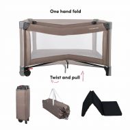 X Adventure Campingbedje / Reisbed Twist set Inclusief Matras – 120 x 60 cm - Taupe