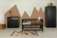 Bebies First Babykamer Yara Met Baby Bed Open Zwart 3 Delig