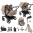 Bugaboo Donkey 6 Tweeling Ultimate Newborn Bundle Black | Desert Taupe Melange 