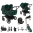 Bugaboo Donkey 6 Tweeling Ultimate Newborn Bundle Black | Fern Green