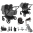 Bugaboo Donkey 6 Tweeling Ultimate Newborn Bundle Black | Moon Grey