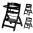 Born Lucky Kinderstoel Hout Zwart