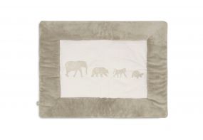 Jollein Boxkleed Animals Olive Green 75 x 95 cm