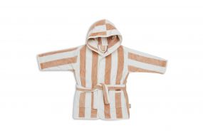 Jollein Badjas Stripe Terry Biscuit 1 tot 2 jaar GOTS