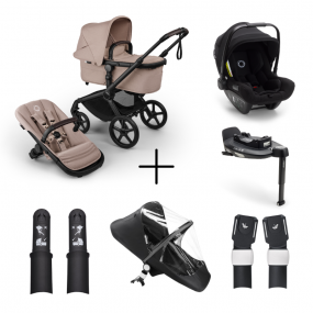 Bugaboo Kinderwagen Fox 5 Renew 3 in 1 Bundel Complete Black | Desert Taupe Melange