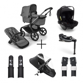 Bugaboo Kinderwagen Fox 5 Renew 3 in 1 Bundel Complete Graphite | Moon Grey