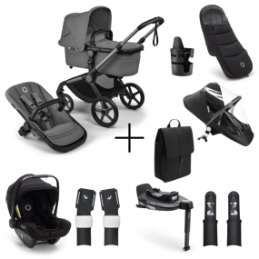 Bugaboo Kinderwagen Fox 5 Renew Ultieme Newborn Bundel Complete Graphite | Moon Grey
