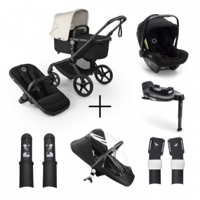 Bugaboo Kinderwagen Fox 5 Renew 3 in 1 Bundel Complete Black | Heritage Black Misty White