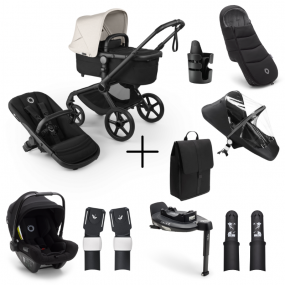 Bugaboo Kinderwagen Fox 5 Renew Ultieme Newborn Bundel Complete Black | Heritage Black Misty White