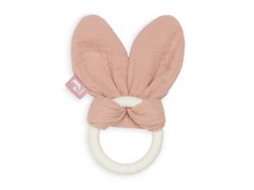 Jollein Bijtring Siliconen Bunny Ears Rosewood