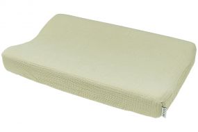 Meyco Baby Uni Aankleedkussenhoes Pre-Washed Hydrofiel Soft Olive 50x70cm