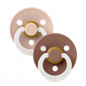 BIBS Fopspeen Colour Blush GLOW / Woodchuck GLOW Size 2 (2-pack)