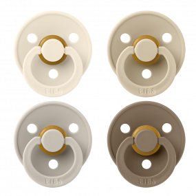 BIBS Fopspeen Colour Ivory / Sand / Vanilla / Dark Oak Size 2 (4-pack)