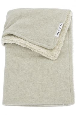 Meyco Ledikantdeken Knit Basic Fleece Sand Melange 100 x 150 cm