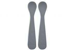 Jollein Siliconen Lepeltjes Storm Grey 2 Stuks