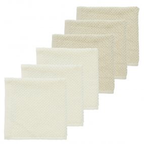 Meyco Baby Popcorn Monddoekjes 6-pack Natural/Soft Sand 30x30cm