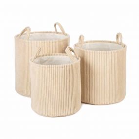 KidsDepot Set Opbergmanden Ebby Off White