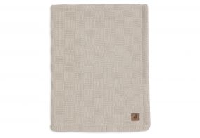 Jollein Deken Wieg 75x100cm Box Knit Warm Sand/Velvet