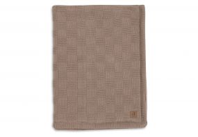 Jollein Deken Ledikant 100x150cm Box Knit Milky Coffee/Velvet
