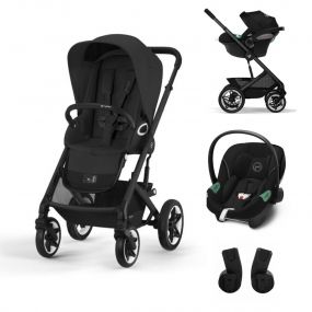 Cybex Kinderwagen Talos S Lux Black Moon Black Met Cybex Autostoel Aton S2