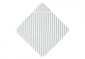 Jollein Badcape 75x75cm Stripe Terry Sea Green GOTS