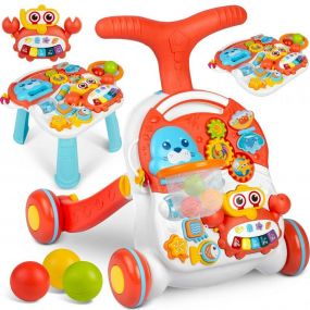 Ricokids Loopwagen Met Speeltafel 2 In 1 Rood