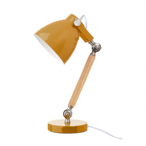 Life Time Bureaulamp Hout/Metaal – Bronze CE - E27 - MAX. 40W