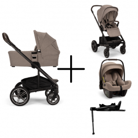 Nuna Kinderwagen 3 in 1 MIXX™ next Cedar + Autostoel PIPA™ next + Nuna ISOFIX base