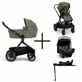 Nuna Kinderwagen 3 in 1 DEMI™ next Pine + Autostoel PIPA™ next + Nuna ISOFIX base