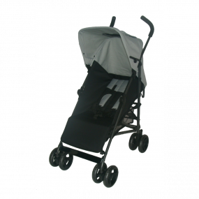 Bebies First Buggy 5-Positie Zwart/Grijs 