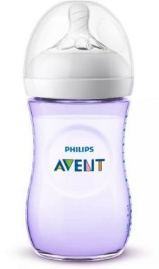 Avent Babyfles Natural 260 ML Paars