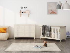 Cabino Babykamer Clay 2 Delig Baby Bed Geneve + Commode Bretagne