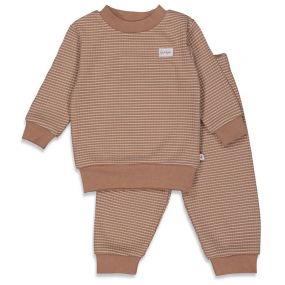 Feetje Pyjama Wafel Bruin Maat 74
