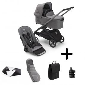 Bugaboo Kinderwagen 2 In 1 Dragonfly Graphite Grey Melange Inclusief Accessoires