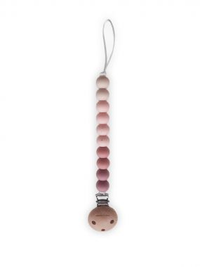 Chewie Clip Silicone Beads Ombre Rose
