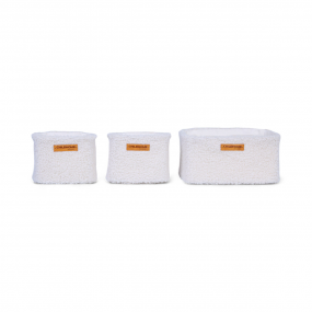Childhome Set Van 3 Hangmandjes Teddy Ecru
