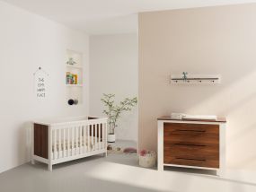 Cabino Babykamer Dallas Walnut 2 Delig