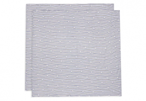 Jollein Hydrofiele Doek Large 115x115cm Miffy Stripe Navy (2pack)