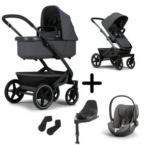 Joolz Kinderwagen 3 In 1 Geo3 Stone Grey + Isofix Base 