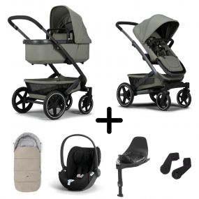 Joolz Kinderwagen 3 In 1 Geo3 Sage Green + Isofix Base + Voetenzak