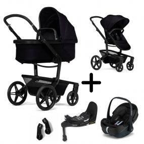 Joolz Kinderwagen 3 in 1 Day5 Space Black + Joolz Maxi-Cosi Groep 0 Autostoel Pebble 360 Pro + Isofix Base