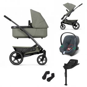 Combi Deal Joolz Kinderwagen 3 In 1 Geo3 Sage Green Met Cybex Autostoel En Cybex Base One 