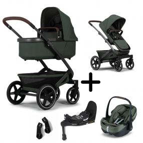 Joolz Kinderwagen 3 in 1 Geo3 Forest Green + Joolz Maxi-Cosi Groep 0 Autostoel Pebble 360 Pro + Isofix Base