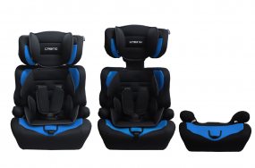 Cabino Autostoel Groep 1 2 3 Zwart Blauw
