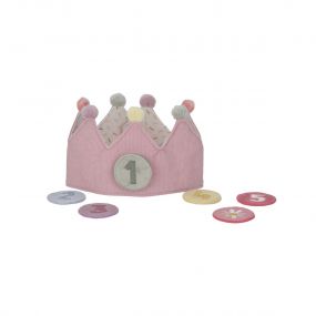 Little Dutch Verjaardagskroon Van Stof Met Cijfers Roze